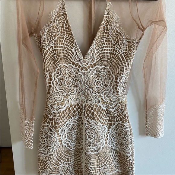 For Love and Lemons Antigua mini dress in white size S - Picture 10 of 11